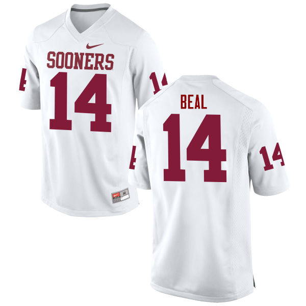 Men Oklahoma Sooners #14 Emmanuel Beal College Football Jerseys Game-White - Click Image to Close